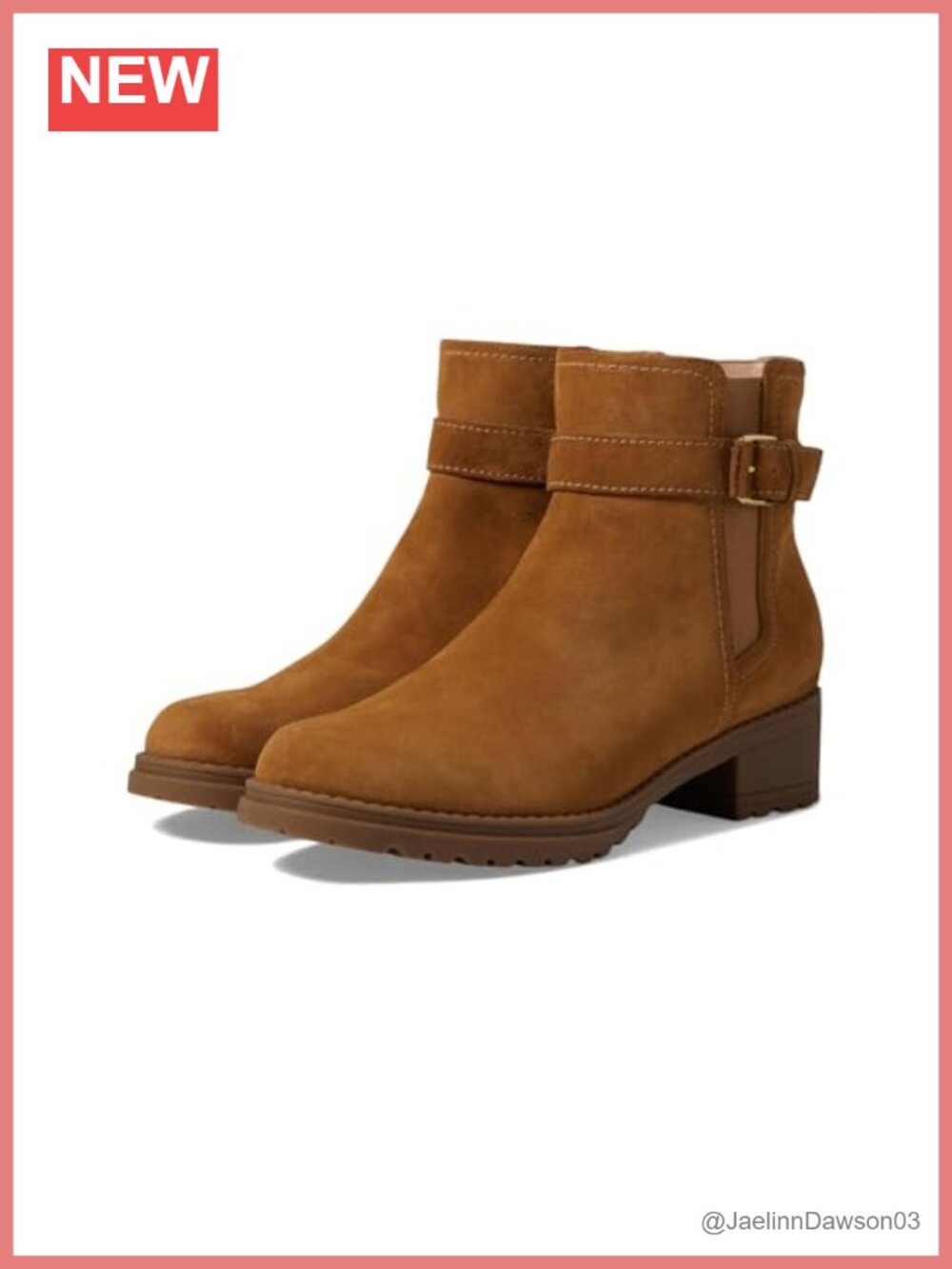 Cole Haan Catherine Waterproof Ankle Bootie Leather Pull-On with Buckle
